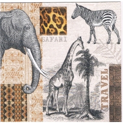 Serwetka  -1624-  safari, travel